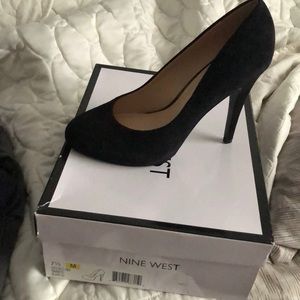 Black Suede pump heels